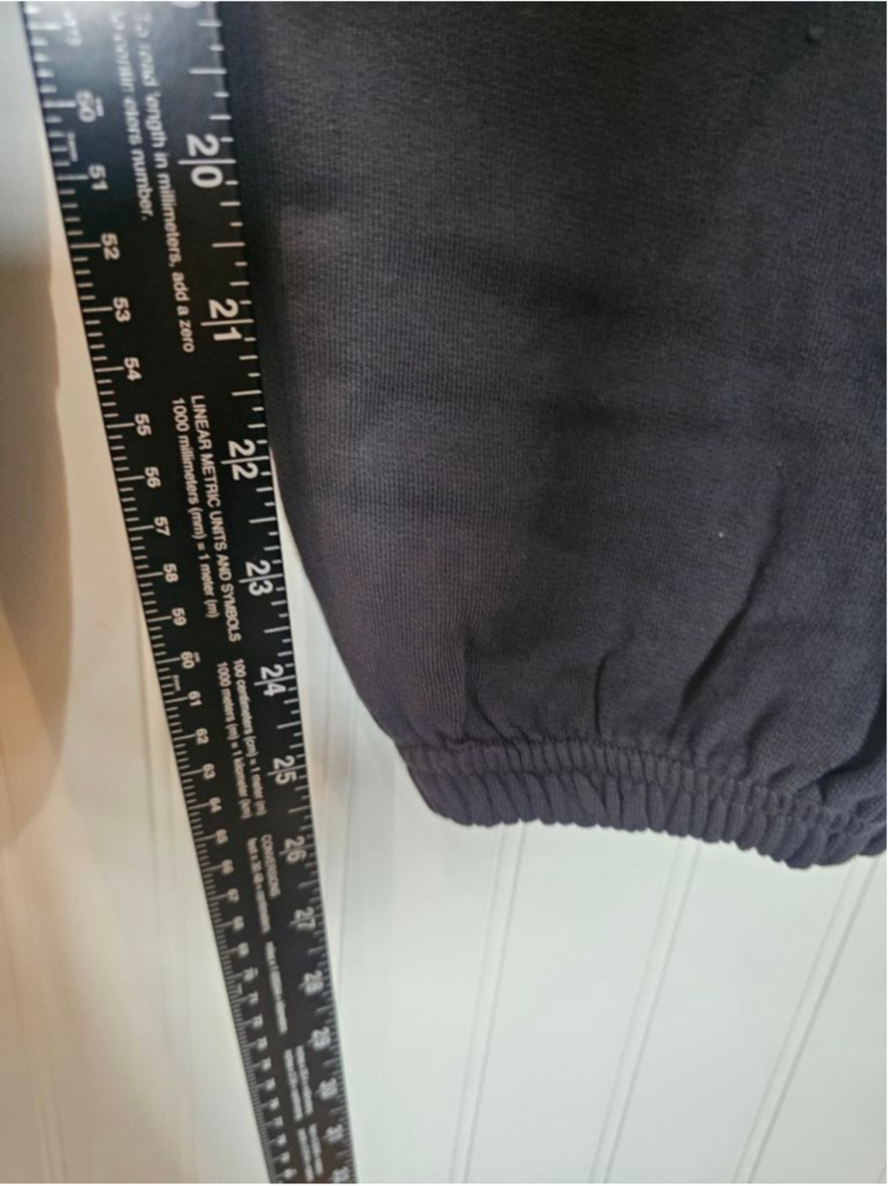MOTHER Denim Knock Out Ankle Pant Jogger Faded Black Blue String Small NWT - Picture 9 of 12